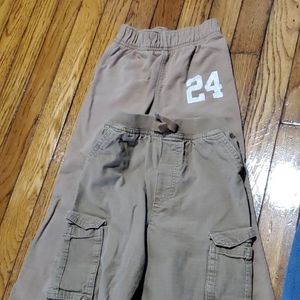 2 tan boys pants